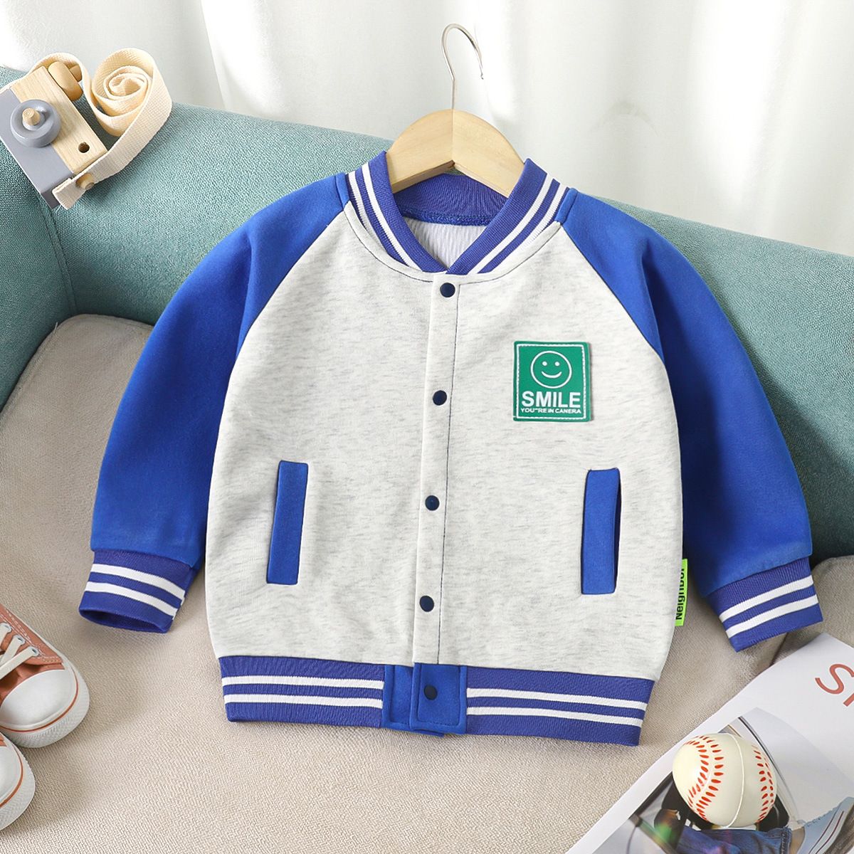 Girls' Jacket Long-Sleeve Sports Outerwear with Letter Embroidery Comfortable Casual Zip-Up Jacket for Fall/Winter