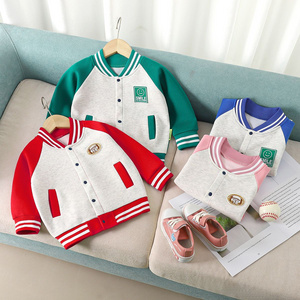 Girls' Jacket Long-Sleeve Sports Outerwear with Letter Embroidery Comfortable Casual Zip-Up Jacket for Fall/Winter