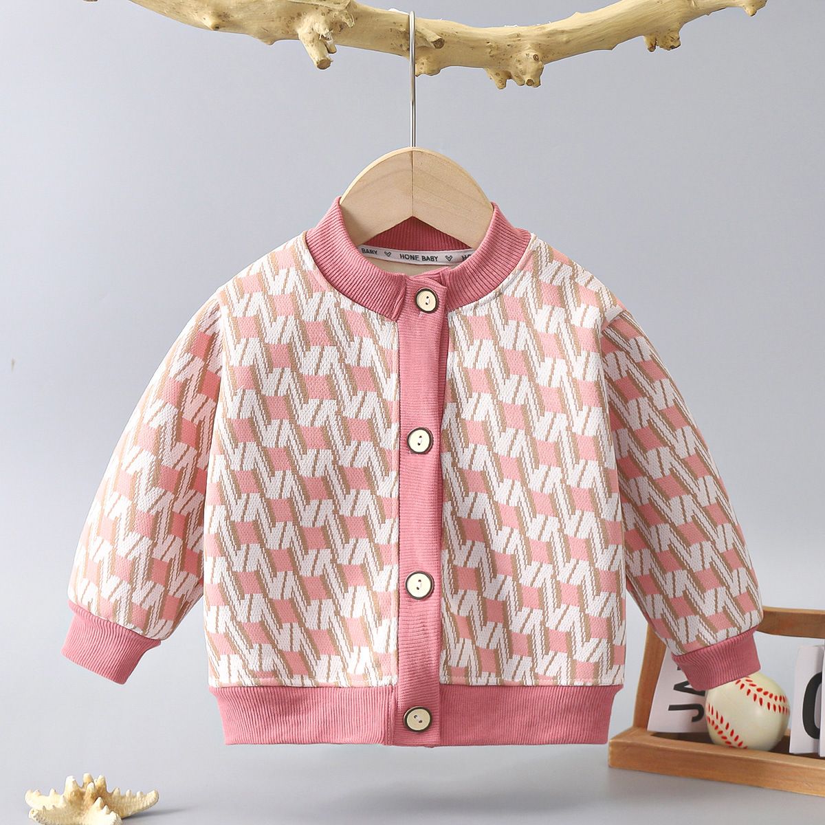 Autumn New Girls' Knitted Jacket Crewneck Long-Sleeve Cardigan Fashion Sweater Kids' Casual Versatile Top