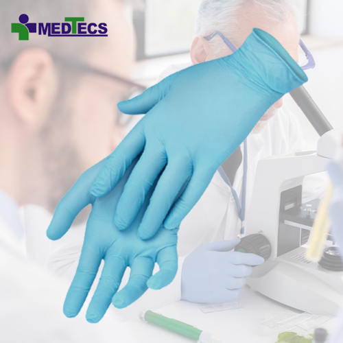 ISO 10993 Surgical Disposable Thick Medic Rubber Nitrile Exam Gloves