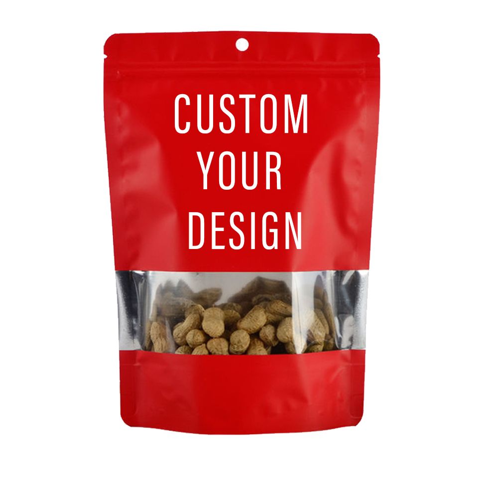 Custom matte resealable food packaging stand up pouch child proof mylar bag with zipper