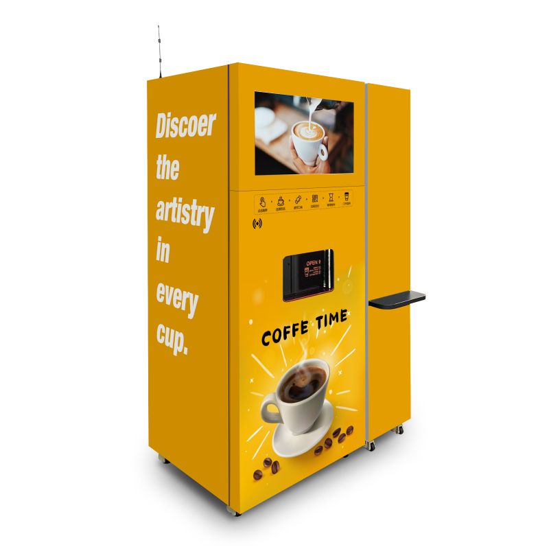 Hot selling commercial automatic coffee drink machine with ice maker