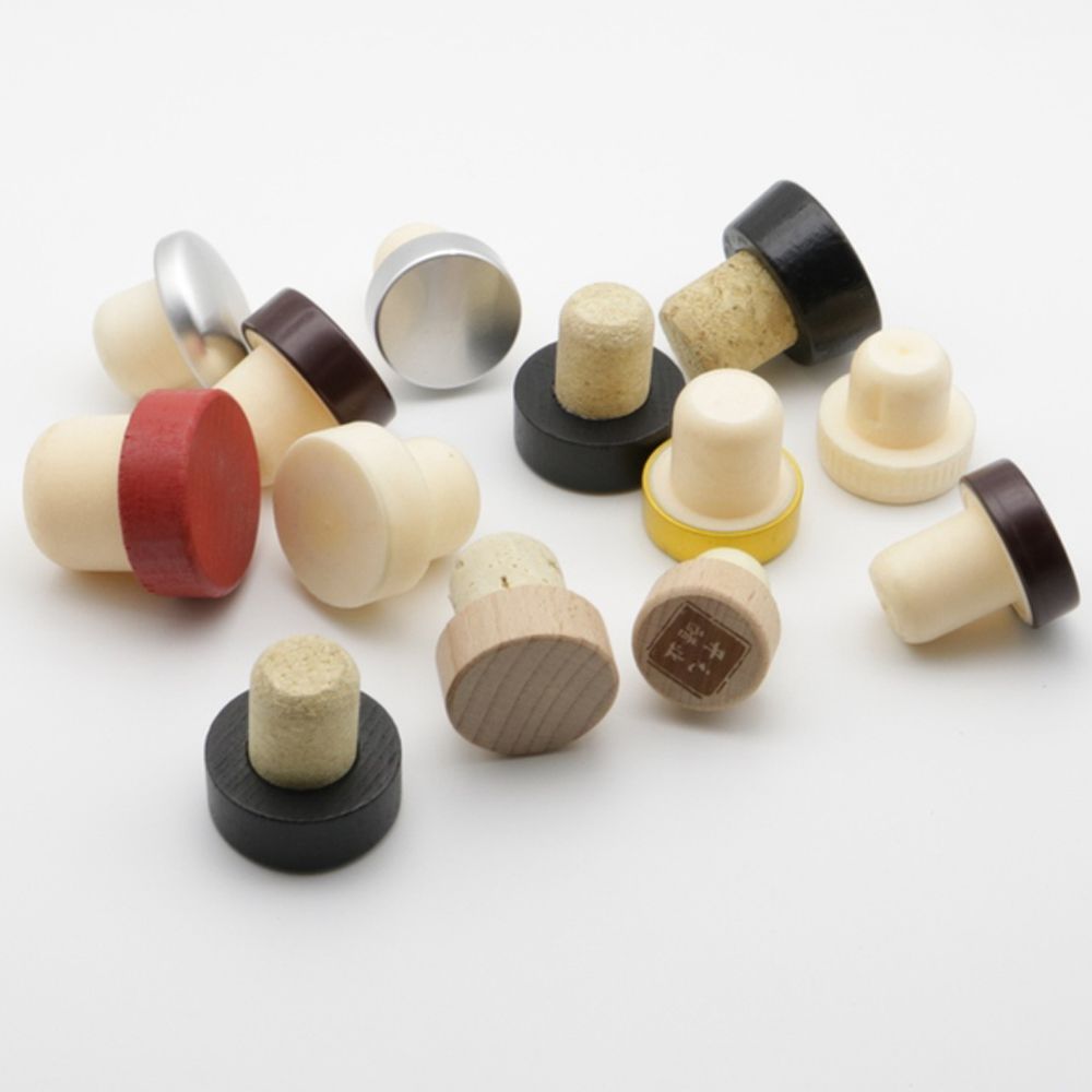 Customized Produced Luxury Wooden Bar Top Seal Cap T Shape Wine Synthetic Cork Plastic Cap