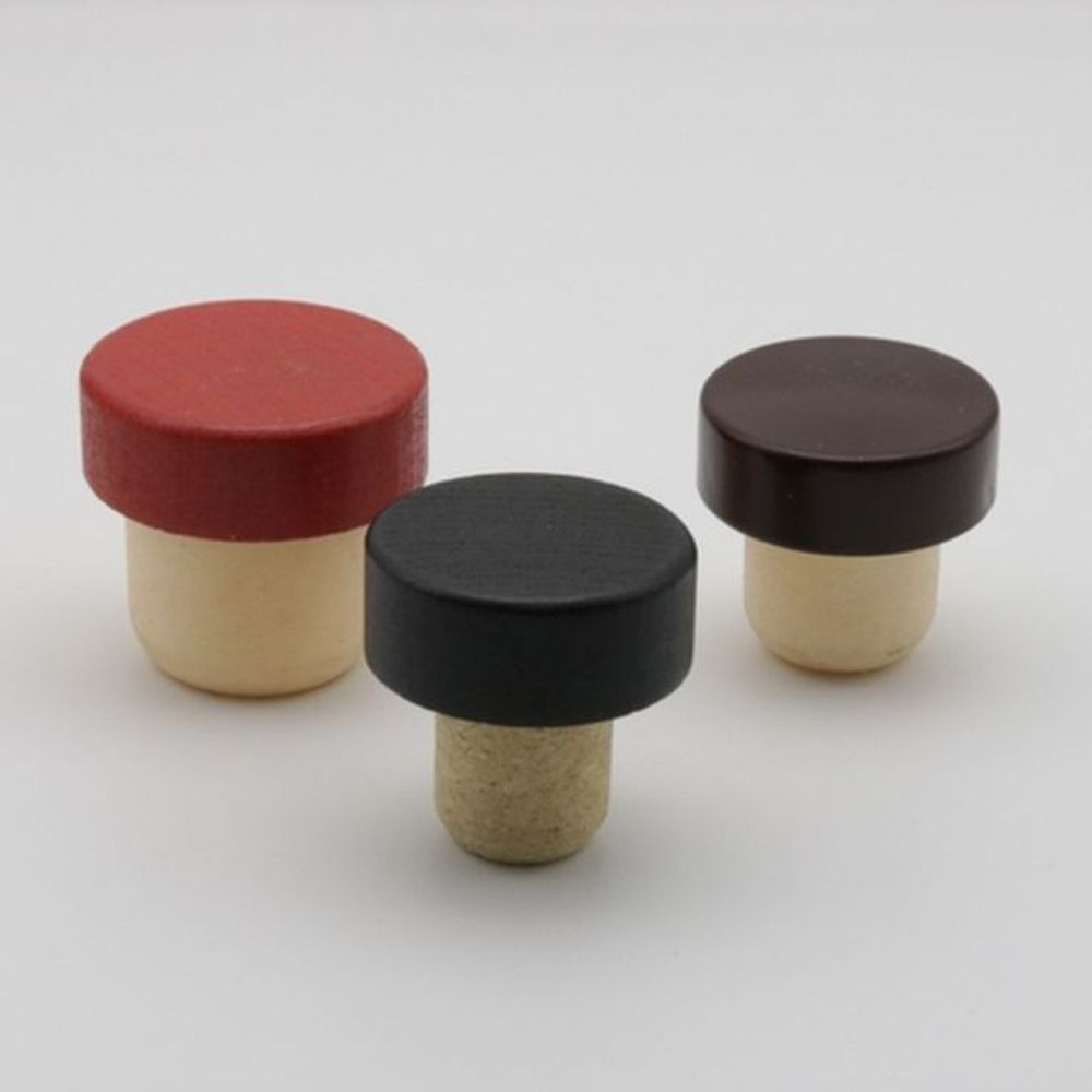 Hot Selling Synthetic Polymer Bottom Can Customized Logo Wine Whisky Bottle Stopper T Shape Plastic Cap