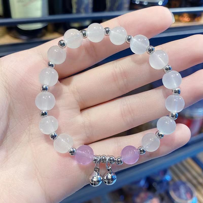 Elegant white jade bell bracelets, bracelets for women