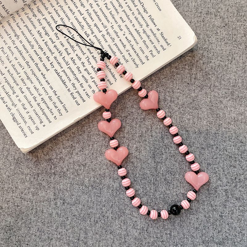 Mobile phone chain, colorful beaded wrist lanyard, cute hanging ornament, mobile phone chain for Apple, Samsung, Huawei, Xiaomi,