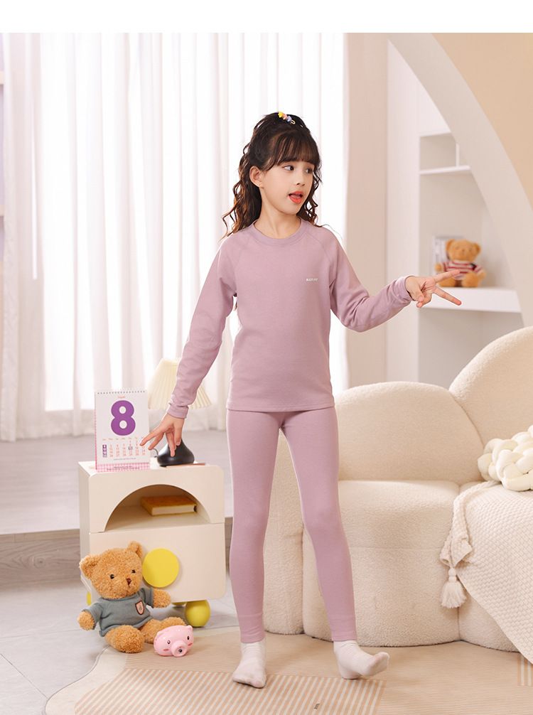 Children's warm and casual set, men's and women's home clothes, big children's autumn clothes, autumn pants two-piece set