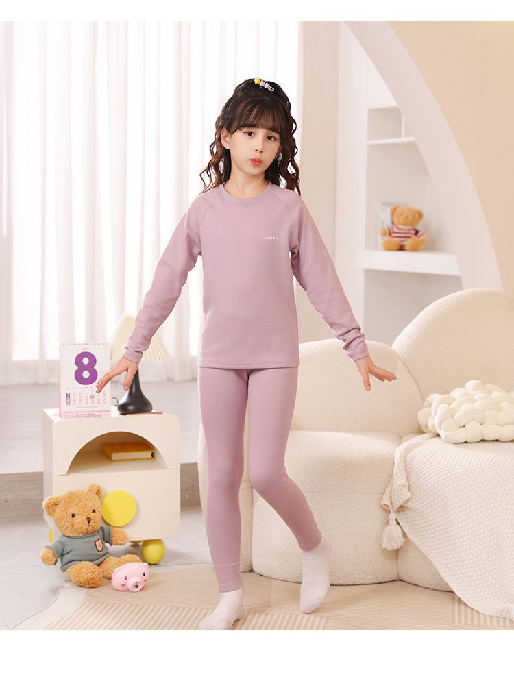 Children's warm and casual set, men's and women's home clothes, big children's autumn clothes, autumn pants two-piece set