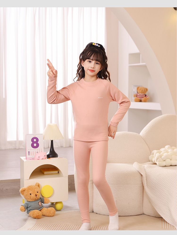 Children's warm and casual set, men's and women's home clothes, big children's autumn clothes, autumn pants two-piece set