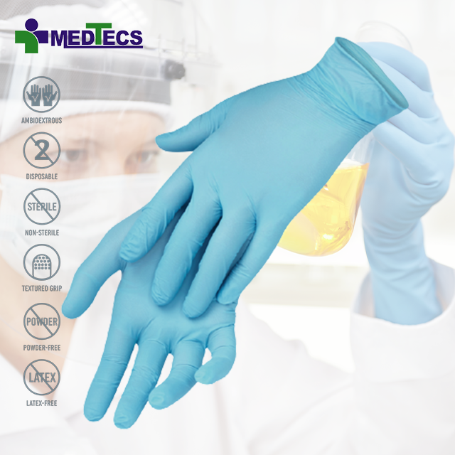 ISO 13485 9001 Nitrile Non Sterile Surgical Latex Free Medical Exam Gloves