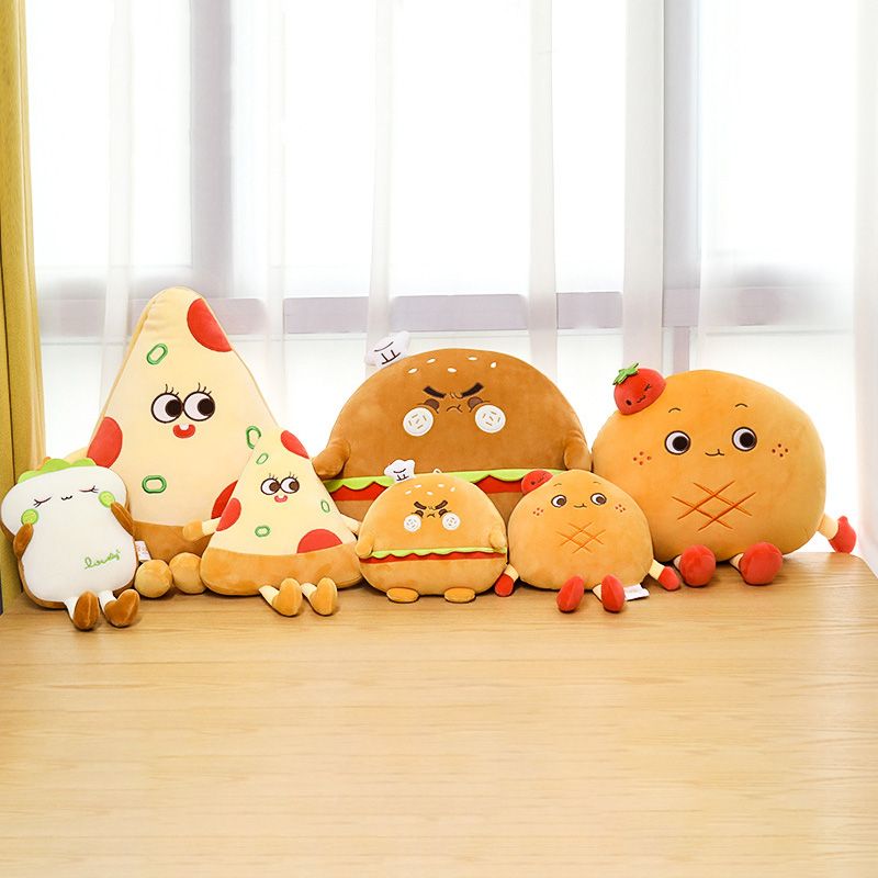 Plush Cushion Hamburger Sandwich Wholesale Custom Logo Toy Decoration