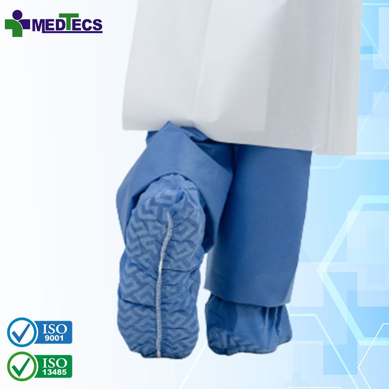 Waterproof Disposable Surgical Boot Covers Non Woven Shoe Covers Plastic