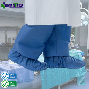 Waterproof Disposable Surgical Boot Covers Non Woven Shoe Covers Plastic