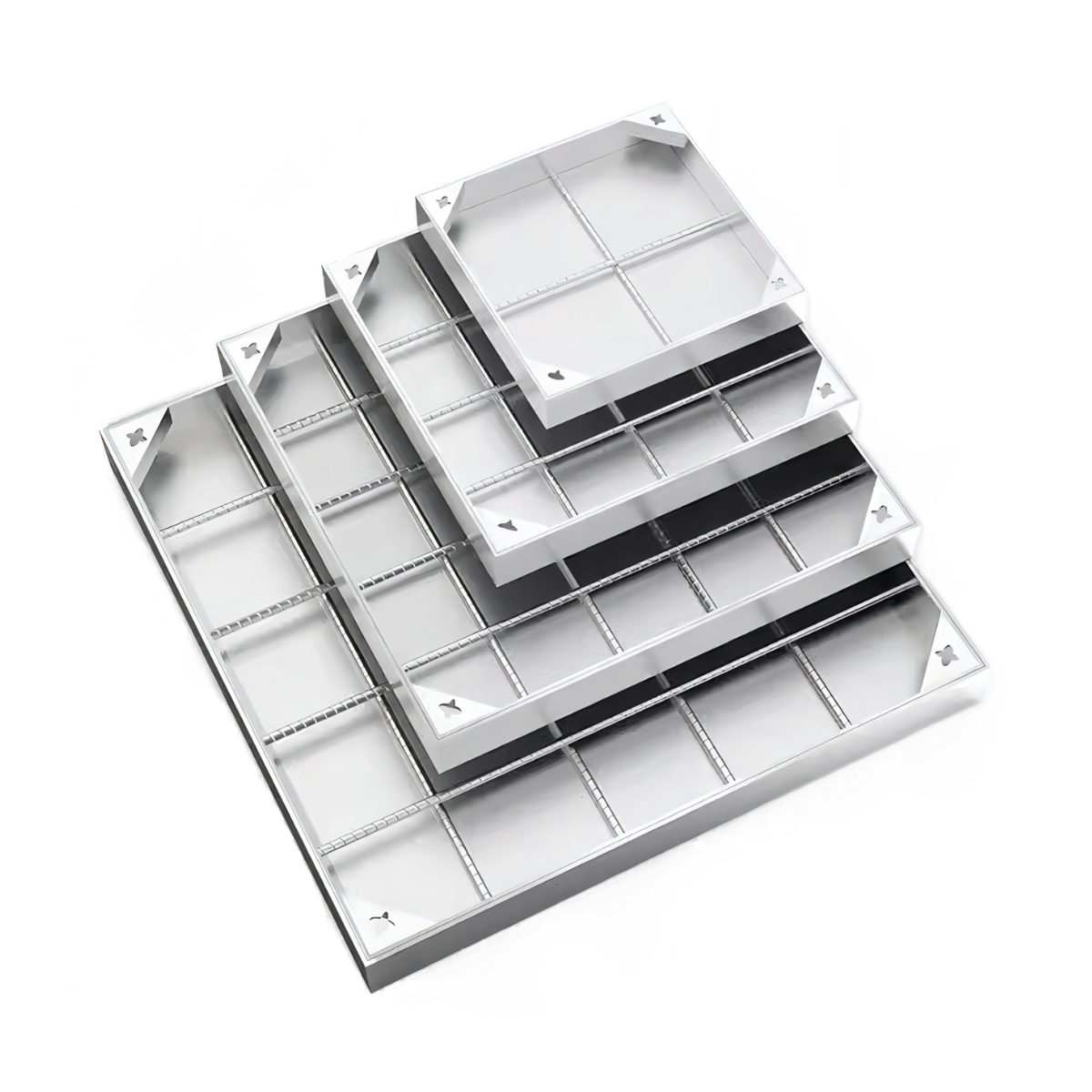 Stainless steel invisible manhole cover Square rain manhole cover Gutter cover