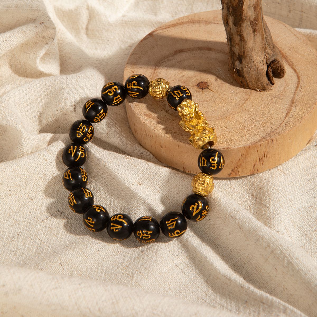 Feng Shui Obsidian Fortune Bracelet