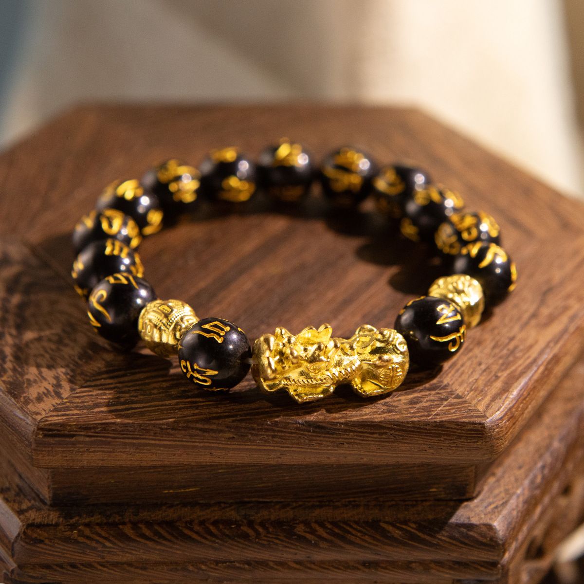 Feng Shui Obsidian Fortune Bracelet