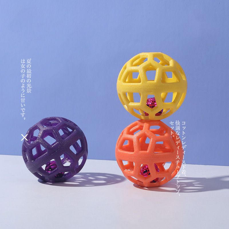 New Arrival Bell Ball High Quality Cat Dog Pet Toys Interactive Hollow Plastic Ball Factory