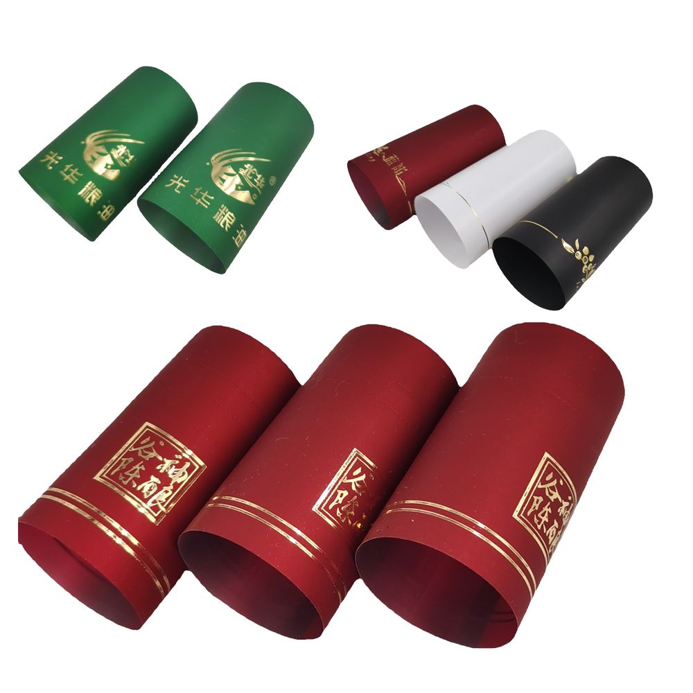 Customize wholesale standard size aluminum foil capsules pvc heat shrink capsules for champagne wine bottles