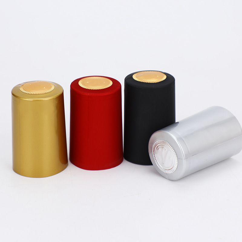 Customize wholesale standard size aluminum foil capsules pvc heat shrink capsules for champagne wine bottles