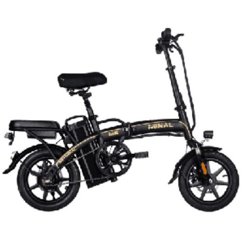 350W Foldable Electric Bicycle 48V Electric Mountain 14" Fat Tire Ebike City Leisure Bike