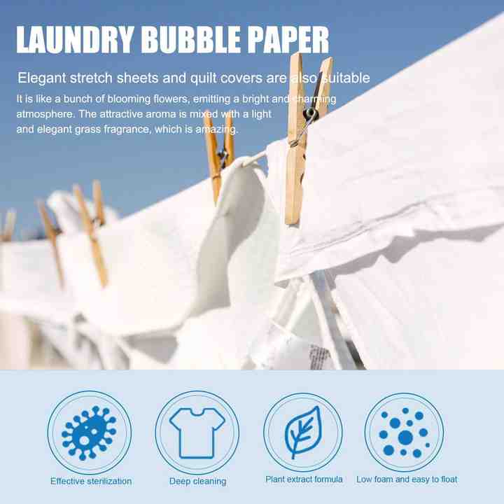 Hypoallergenic Waterless Laundry Detergent Sheets for Clothes