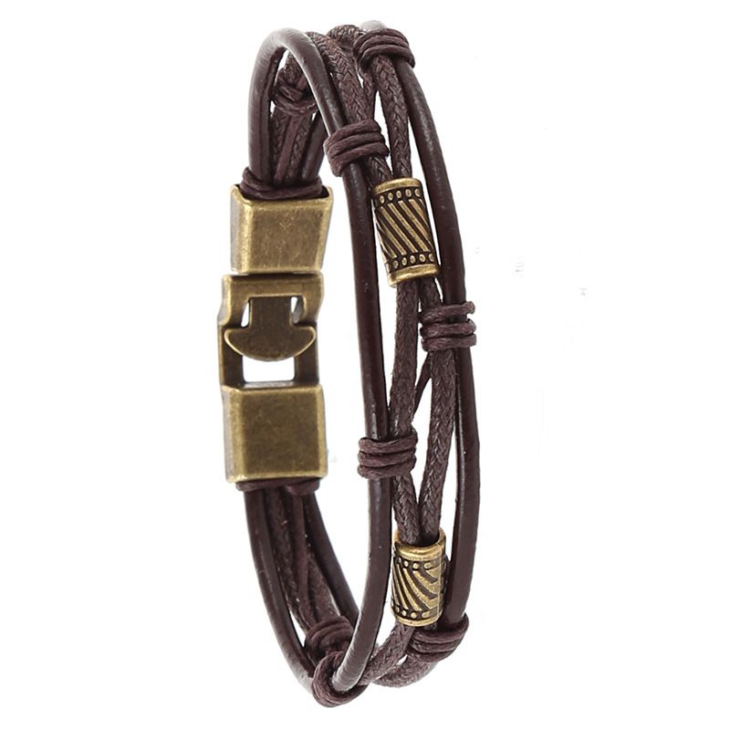 Retro fashion personality cow belt bracelet hot selling bracelet woven leather leather bracelet