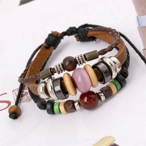 New Bracelets Beaded Leather Bracelets Vintage Bracelets Factory Direct Quality Assurance Cowhide Bracelets