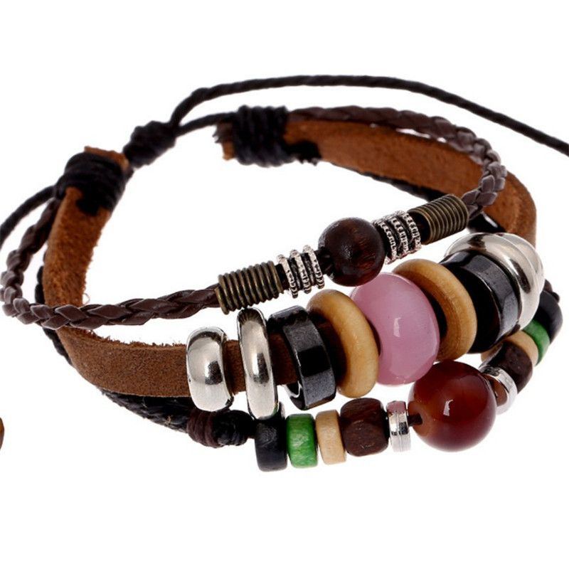 New Bracelets Beaded Leather Bracelets Vintage Bracelets Factory Direct Quality Assurance Cowhide Bracelets