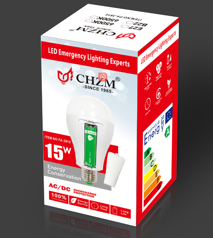 Two Battery Operated Led Emergency Rechargeable Bulb For Home