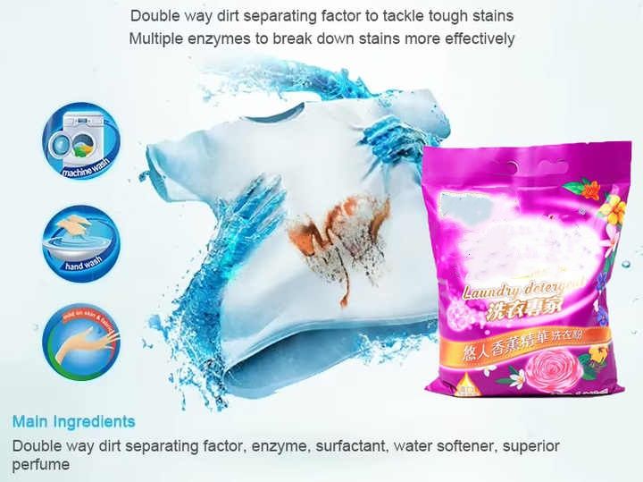 OEM Detergent Factory Wholesale High Foam Laundry Washing Powder Soap Powder for Household Cleaning