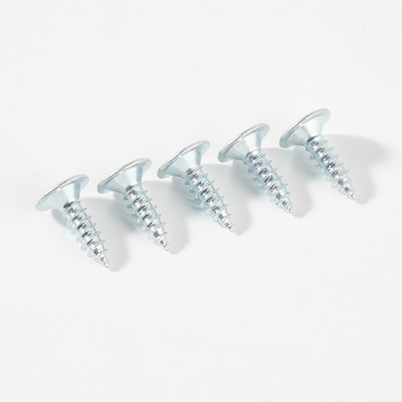 Flat head cross drive self-tapping screw