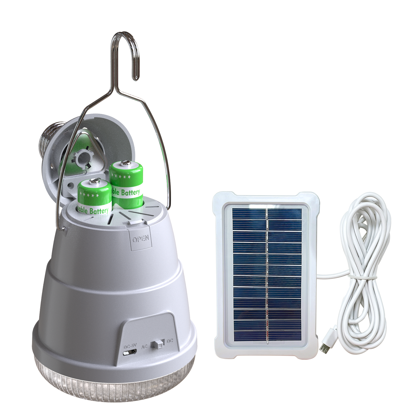 Automatic Charging Electric Solar Bulb Led Emergency Light Rechargeable Lamp