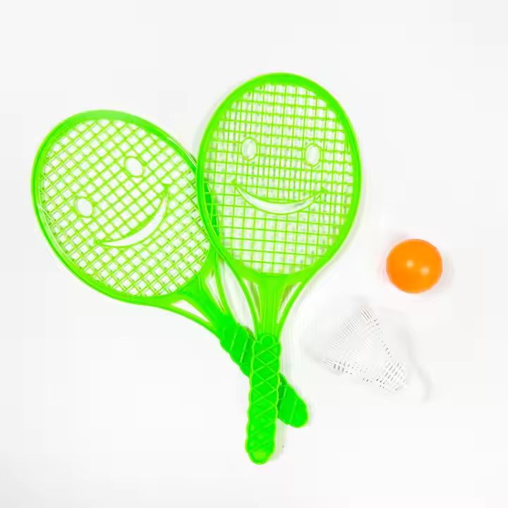 Camping Outdoor Kids Play Game Toy Tennis Rackets Play Balls Badminton Racket With Plastic Ball Racket Set