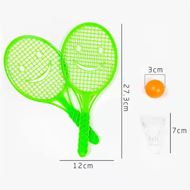 Camping Outdoor Kids Play Game Toy Tennis Rackets Play Balls Badminton Racket With Plastic Ball Racket Set