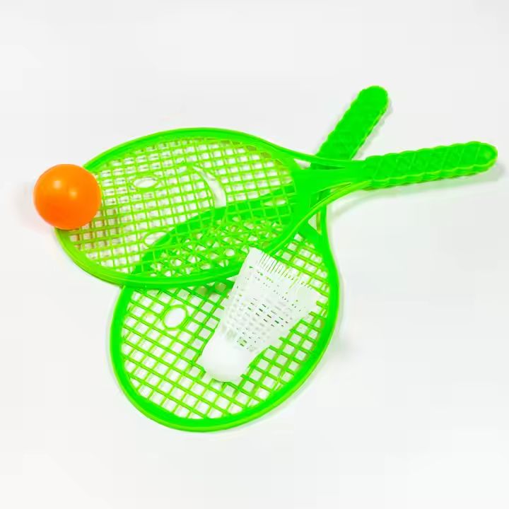 Camping Outdoor Kids Play Game Toy Tennis Rackets Play Balls Badminton Racket With Plastic Ball Racket Set