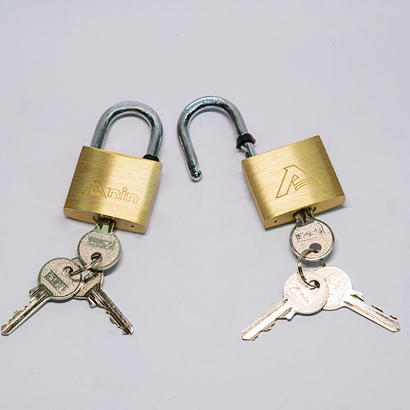 Factory OEM sells heavy duty OEM brass cylinder brass painted iron padlocks