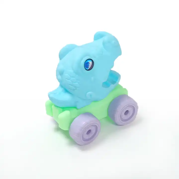 2024 New Wholesales Baby Funny Cute Cartoon Push Press And Go Plastic Dinosaur Animal Car Toy