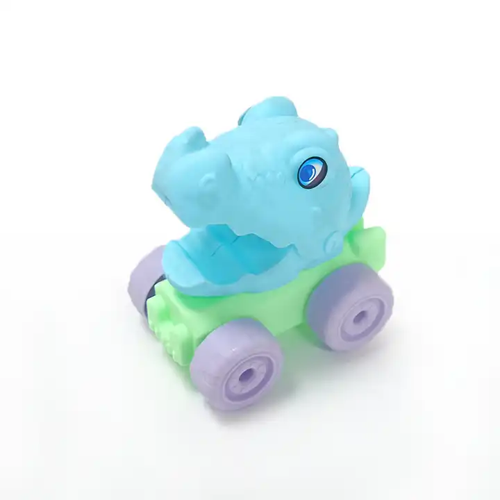 2024 New Wholesales Baby Funny Cute Cartoon Push Press And Go Plastic Dinosaur Animal Car Toy