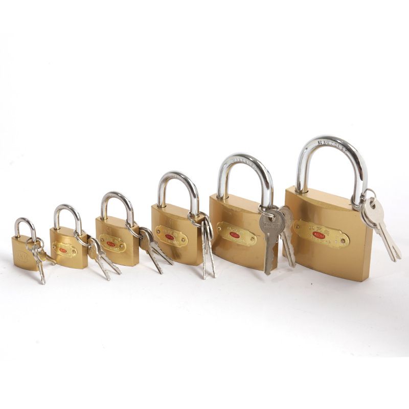 Heavy duty brass painted safety pad lock iron padlock factory direct sale security padlock