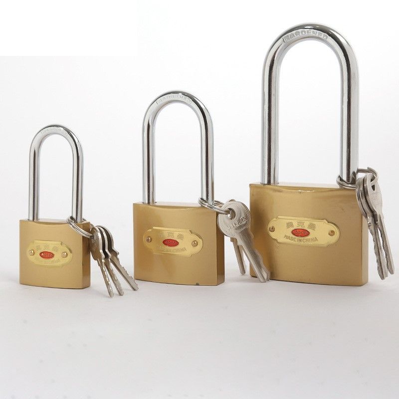 Heavy duty brass painted safety pad lock iron padlock factory direct sale security padlock