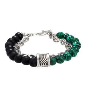 Fashion punk style frosted stone chain combination geometric men's bracelet bracelet accessories men