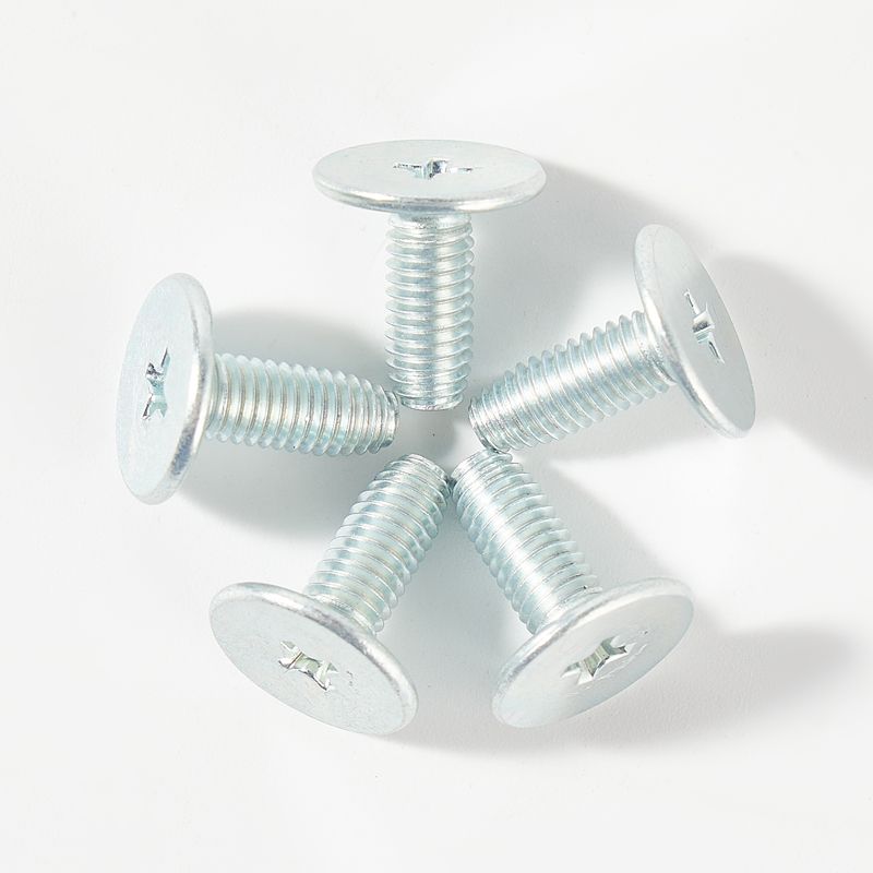 Flat head cross drive machine screw