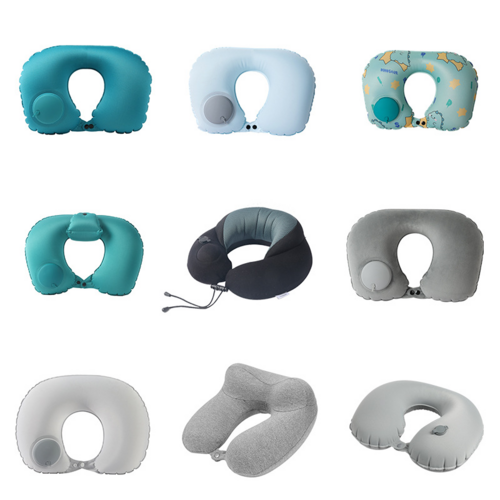 Wholesale Inflatable Neck Pillow Travel Comfortable U Shaped Pillow for Airplane Car Office Nap Support Pillows