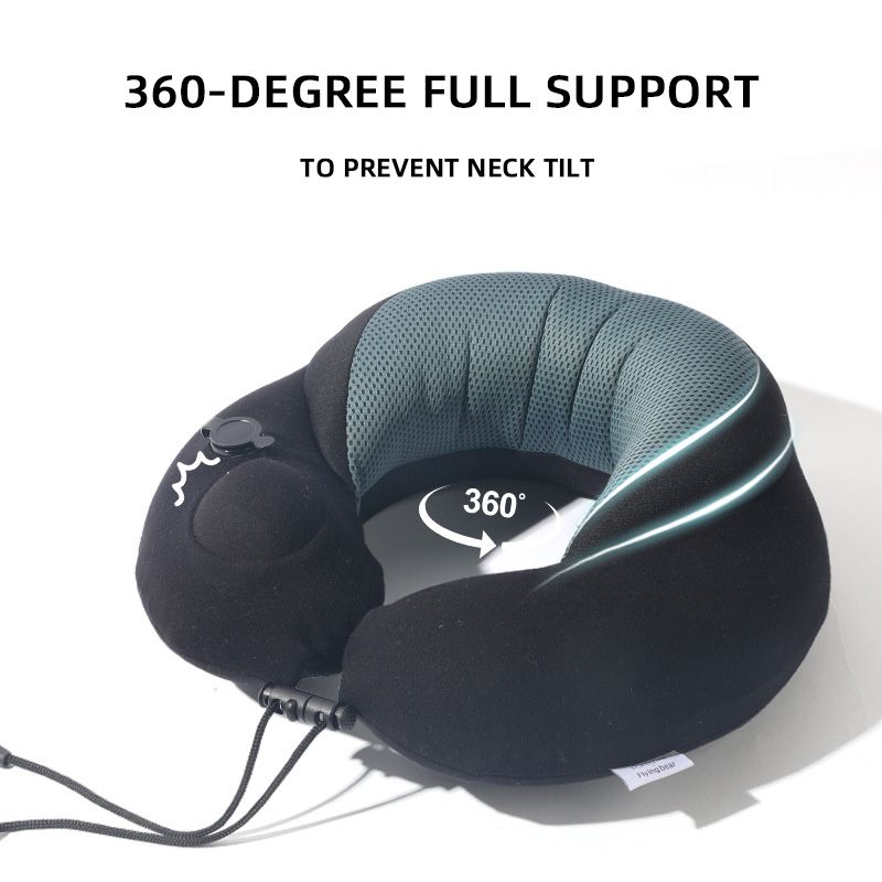 Wholesale Inflatable Neck Pillow Travel Comfortable U Shaped Pillow for Airplane Car Office Nap Support Pillows