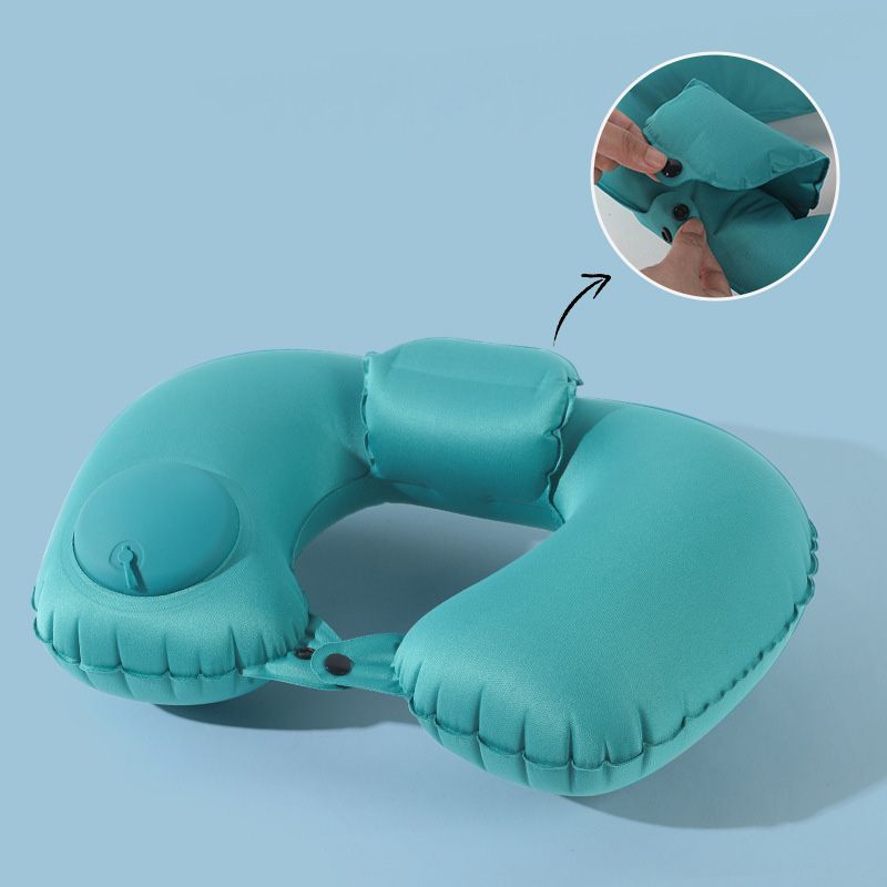 Wholesale Inflatable Neck Pillow Travel Comfortable U Shaped Pillow for Airplane Car Office Nap Support Pillows