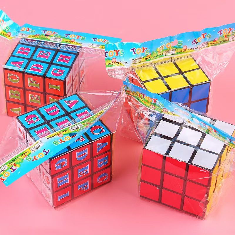 Children's puzzle toys, creative alphanumeric Rubik's Cube, three-level kindergarten, elementary school students, reward gifts