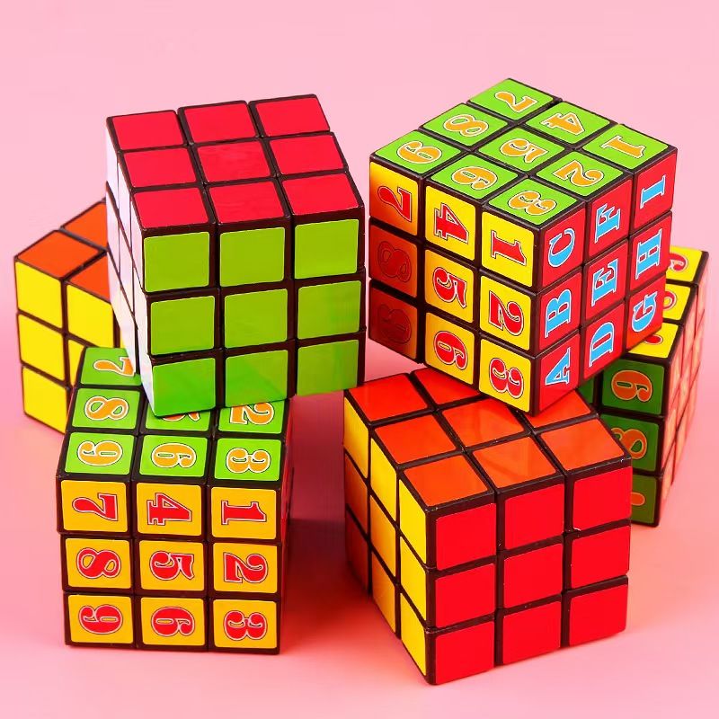 Children's puzzle toys, creative alphanumeric Rubik's Cube, three-level kindergarten, elementary school students, reward gifts