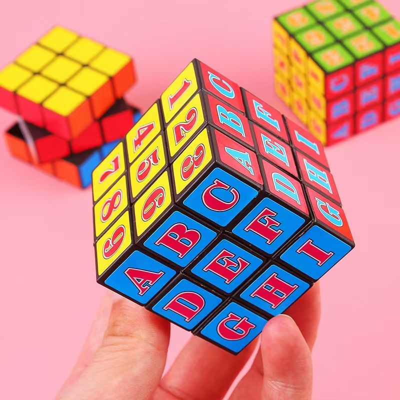 Children's puzzle toys, creative alphanumeric Rubik's Cube, three-level kindergarten, elementary school students, reward gifts