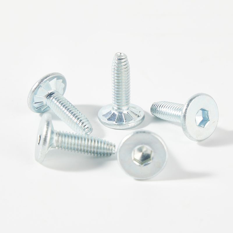 Hex socket thread locking self locking screw