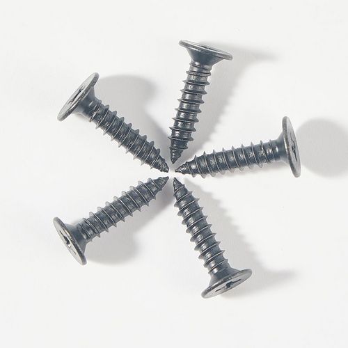 Black zinc plated flat head self tapping screw